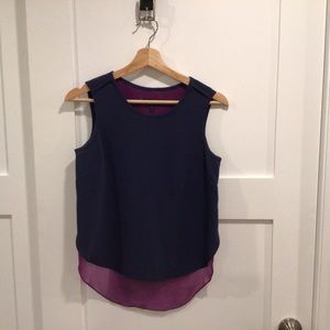 Rag & Bone blue and purple tank silk top. SizeXXS.